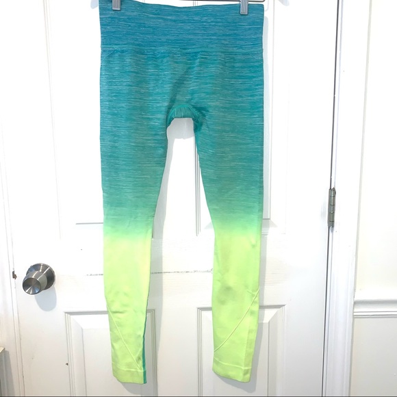 ITZON Teal Green Ombré Leggings - Picture 4 of 9